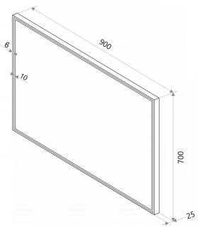 Зеркало с подсветкой Continent Sting ЗЛП547 с сенсорным выключателем 90см